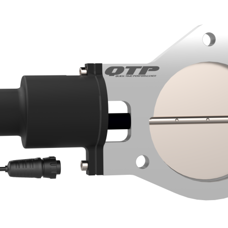 QTP 4in Bolt-On QTEC Electric Cutout Valve - Single-tuningsupply.com