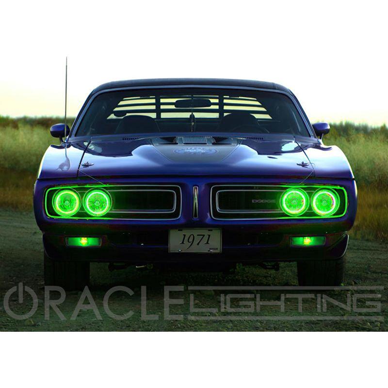 Oracle Pre-Installed Lights 5.75 IN. Sealed Beam - Green Halo SEE WARRANTY-tuningsupply.com