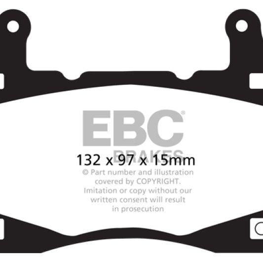 EBC 11-15 Chevrolet Camaro (5th Gen) 6.2 Yellowstuff Front Brake Pads-tuningsupply.com