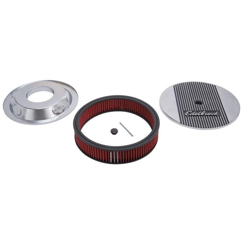 Edelbrock Air Cleaner Elite II 14In Diameter w/ 3In Element Polished-tuningsupply.com