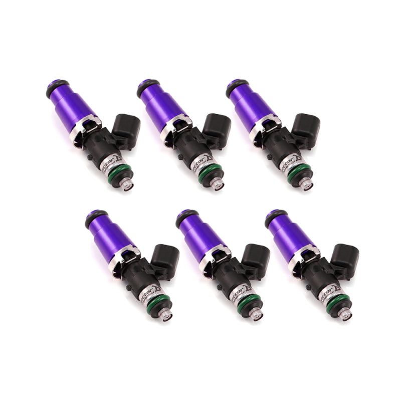 Injector Dynamics 1340cc Injectors - 60mm Length - 14mm Purple Top - 14mm Lower O-Ring (Set of 6)-tuningsupply.com