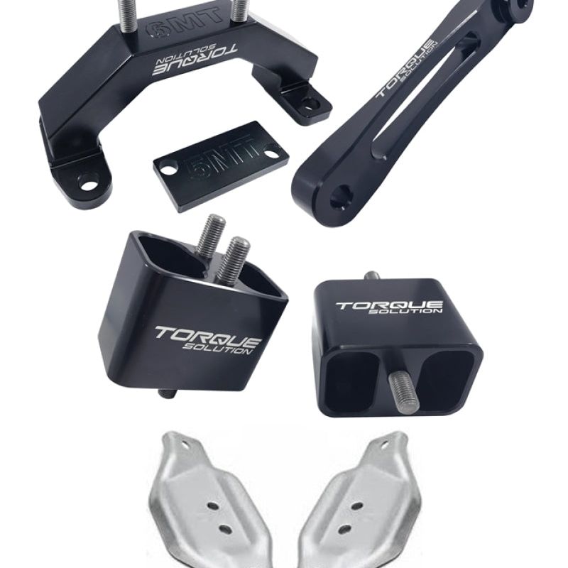 Torque Solution Engine & Transmission Mount Kit w/ Mount Plates 02-14 Subaru WRX / 04+ Subaru STI-Engine Mounts-Torque Solution-TQSTS-SU-123SB-PL-SMINKpower Performance Parts