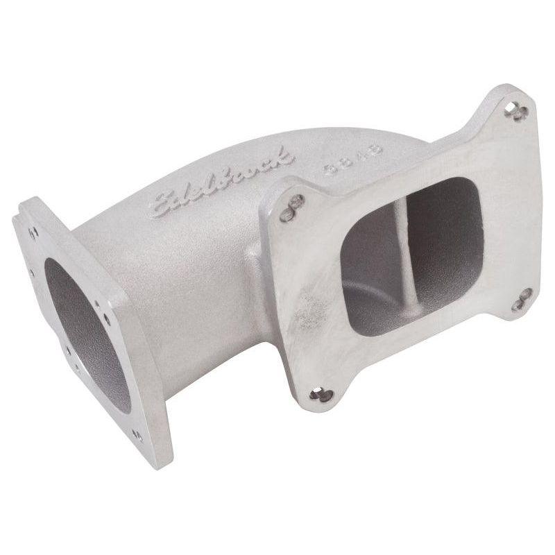 Edelbrock Low Profile Intake Elbow 90mm Throttle Body to Square-Bore Flange As-Cast Finish-tuningsupply.com