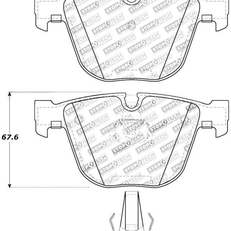 StopTech Street Touring 06-09 BMW M5 E60 / 07-09 M6 E63/E63 Rear Brake Pads-Brake Pads - OE-Stoptech-STO308.09190-SMINKpower Performance Parts