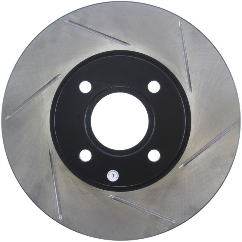 StopTech 2014 Ford Fiesta Left Front Disc Slotted Brake Rotor-Brake Rotors - Slotted-Stoptech-STO126.61110SL-SMINKpower Performance Parts