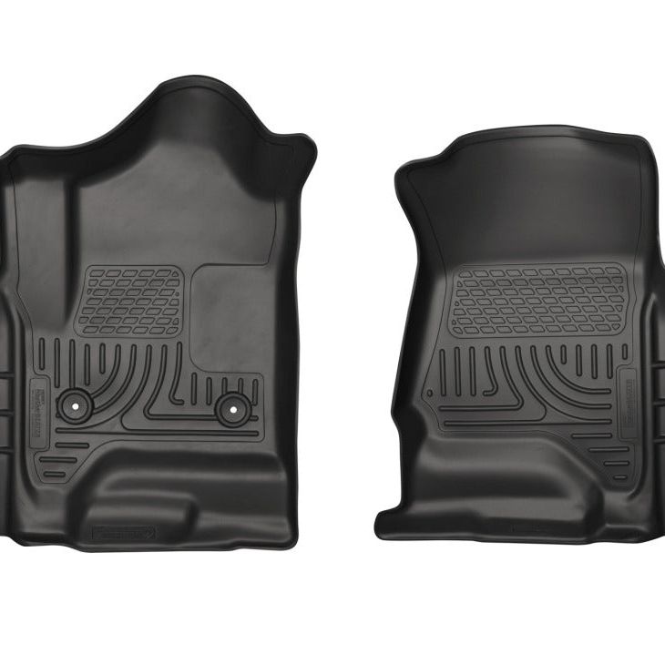 Husky Liners 14 Chevrolet Silverado 1500/GMC Sierra 1500 WeatherBeater Black Front Floor Liners-tuningsupply.com