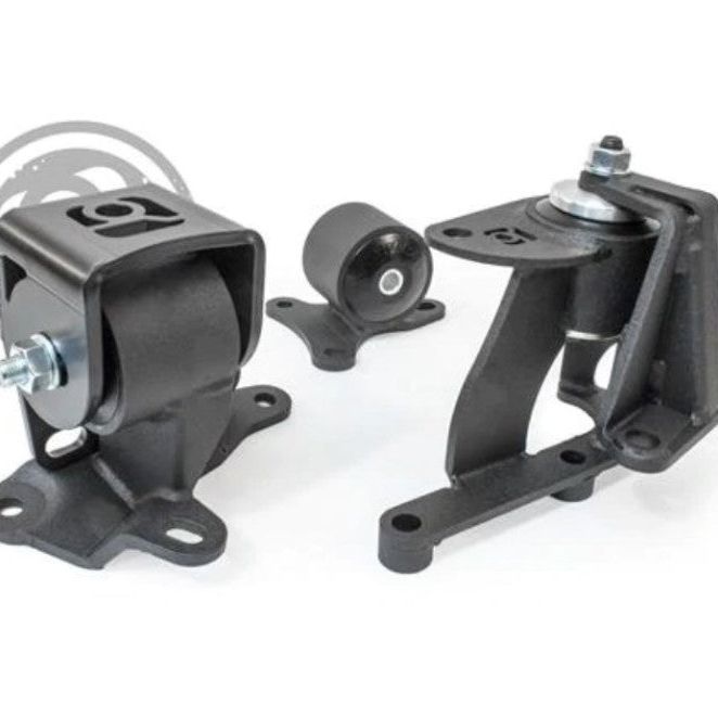 Innovative 88-91 Prelude H-Series Black Steel Mounts 75A Bushings-tuningsupply.com