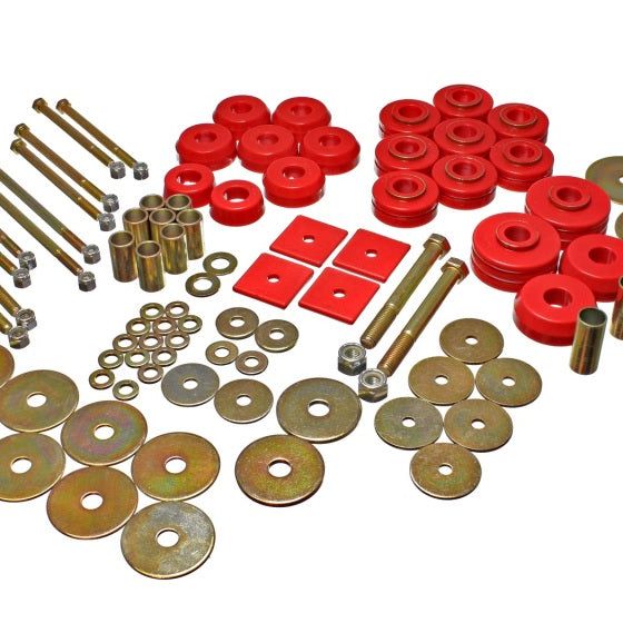 Energy Suspension 67-72 Denali XL/Suburban/Yukon XL 2WD/4WD/67-95 K-5 Blazer Red Body(cab) Mount Set-tuningsupply.com