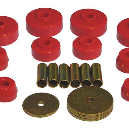 Prothane 79-88 Toyota Truck 4wd Body Mount Kit - Red-tuningsupply.com