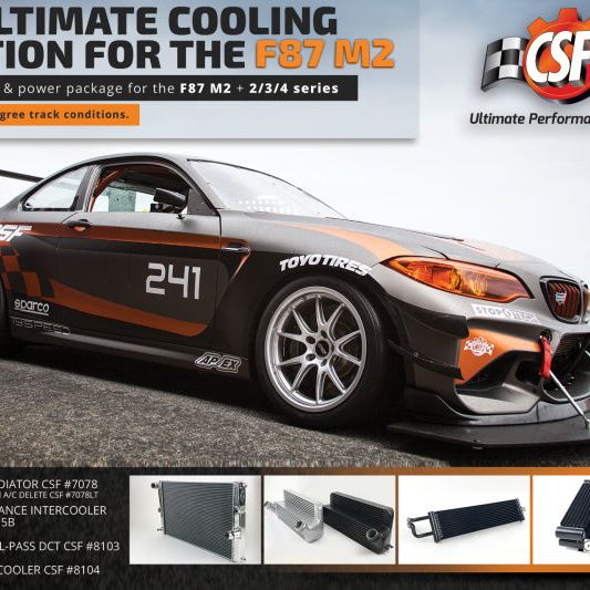 CSF 15-18 BMW M2 (F87) Race-Spec Dual Pass DCT Oil Cooler-tuningsupply.com