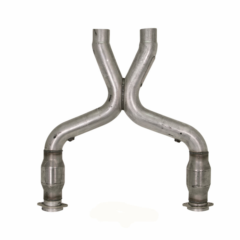 BBK 11-14 Mustang 5.0 Short Mid X Pipe With Catalytic Converters 3.0 For BBK Long Tube Headers-tuningsupply.com