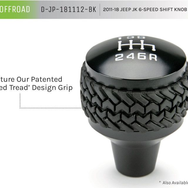 DV8 Offroad 2011-2018 Jeep JK 6-Speed Shift Knob Black-tuningsupply.com