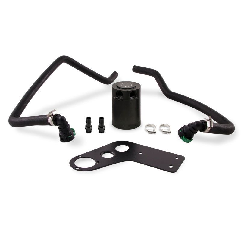 Mishimoto 2015+ Ford Mustang GT Baffled Oil Catch Can Kit - Black-tuningsupply.com