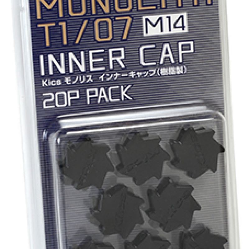 Project Kics M14 Monolith Cap - Black (Only Works For M14 Monolith Lugs) - 20 Pcs-tuningsupply.com