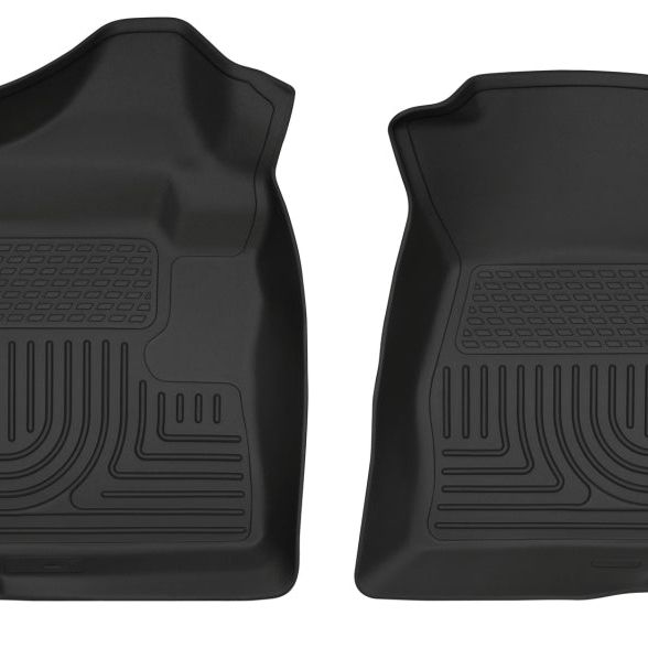 Husky Liners 07-12 Chevrolet Silverado/GMC Sierra Regular Cab WeatherBeater Black Floor Liners-tuningsupply.com