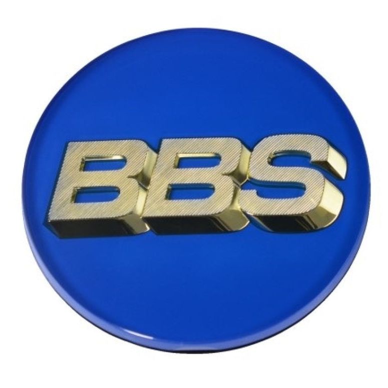 BBS Center Cap 70.6mm Blue/Gold (3-Tab)-tuningsupply.com