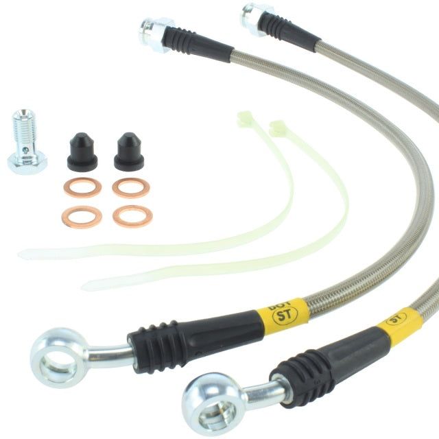 StopTech 05-10 Jeep Grand Cherokee Stainless Steel Front Brake Lines-Brake Line Kits-Stoptech-STO950.58000-SMINKpower Performance Parts