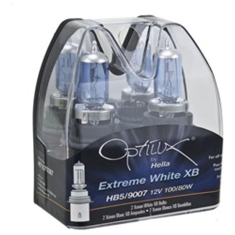 Hella Optilux XB White Halogen Bulbs HB5 9007 12V 100/80W (2 pack)-tuningsupply.com