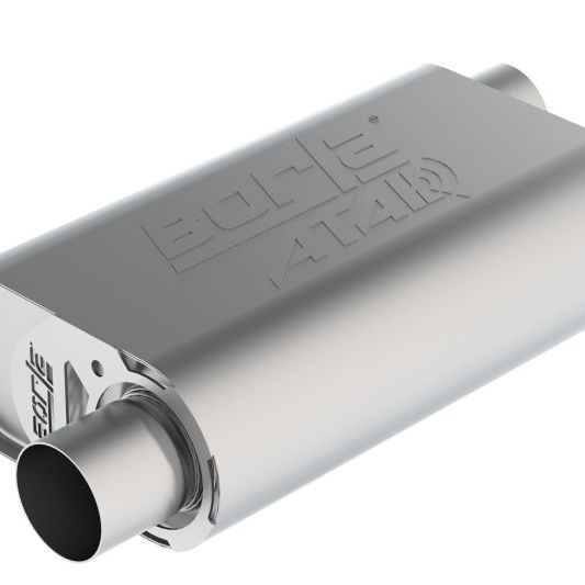 Borla CrateMuffler LS3 ATAK 2.5in Offset/Offset 14inx4.35inx9in Muffler-tuningsupply.com