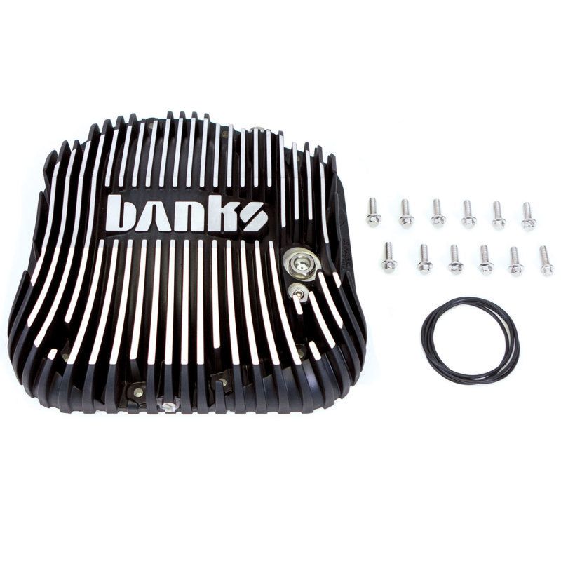 Banks 85-19 Ford F250/ F350 10.25in 12 Bolt Black Milled Differential Cover Kit-tuningsupply.com