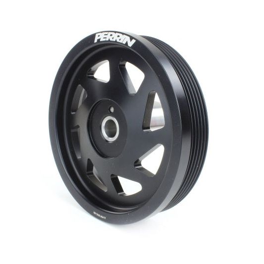 Perrin 2022 BRZ/86 / 19-22 Subaru WRX Lightweight Crank Pulley (FA/FB Eng w/Small Hub) - Black-tuningsupply.com