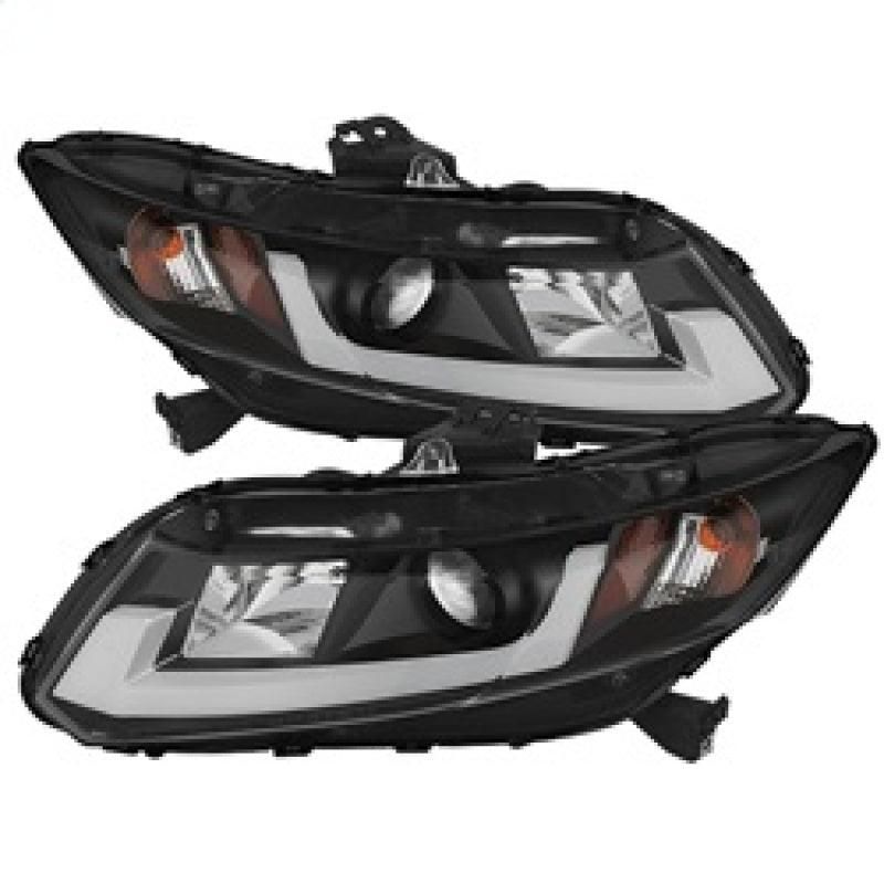 Spyder 12-14 Honda Civic (Excl. 2014 Coupe) Projector Headlights Lgtbr DRL Black PRO-YD-HC12-DRL-BK - SMINKpower Performance Parts SPY5076519 SPYDER