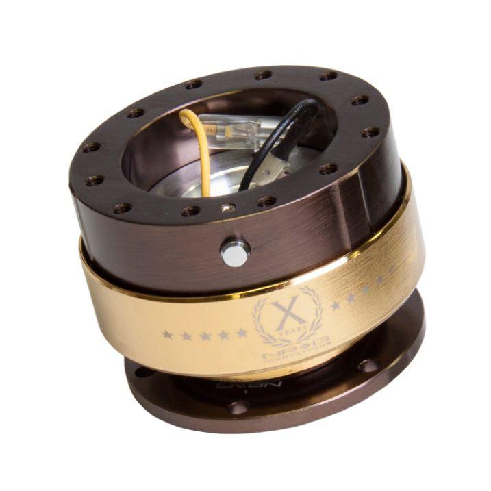 NRG Quick Release Gen 2.0 - Bronze Body / Chrome Gold Ring-Quick Release Adapters-NRG-NRGSRK-200BR-CG-SMINKpower Performance Parts