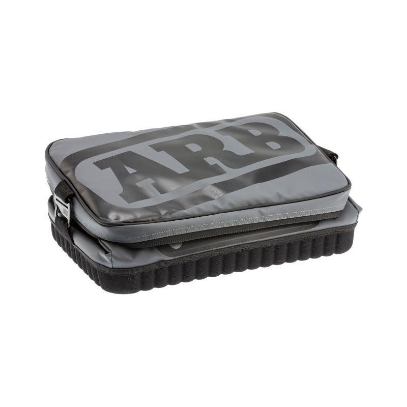 ARB Cooler Bag Charcoal w/ Red Highlights 15in L x 11in W x 9in H Holds 22 Cans-tuningsupply.com