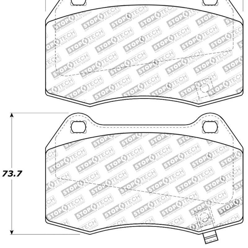 StopTech Performance 02-07 350z/G35 w/ Brembo Front Brake Pads-Brake Pads - Performance-Stoptech-STO309.09600-SMINKpower Performance Parts