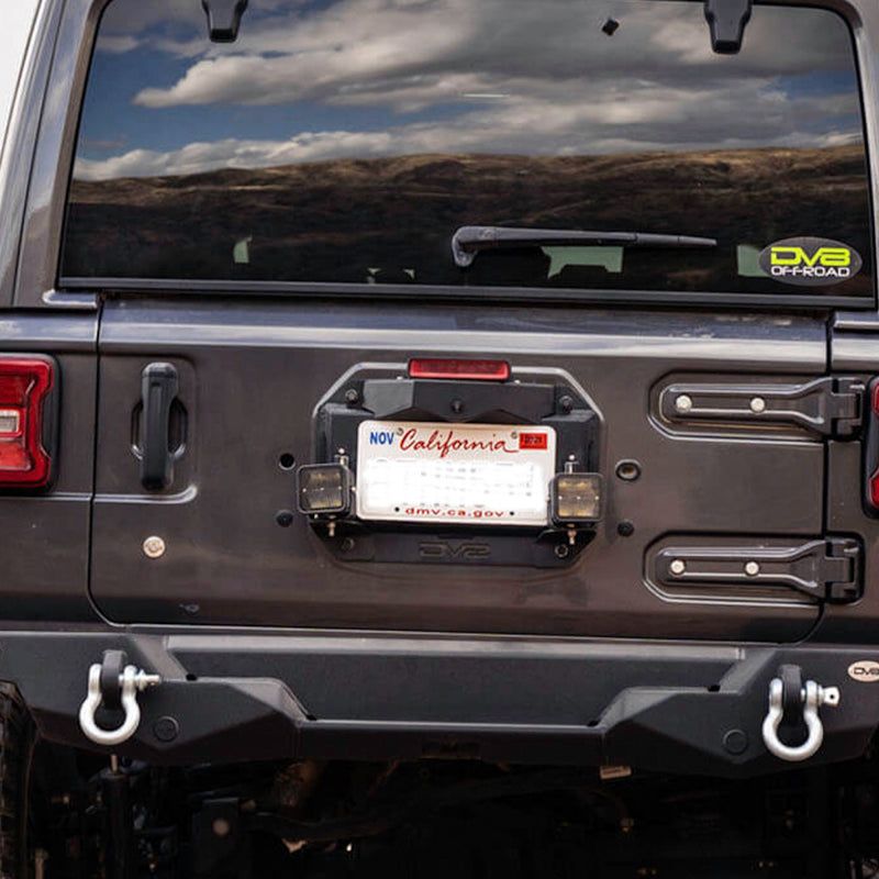 DV8 Offroad 18-22 Jeep Wrangler JL Spare Tire Delete Kit w/Light Mounts-tuningsupply.com