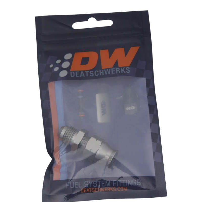 DeatschWerks 6AN Male Flare to 5/16in Hardline Compression Adapter (Incl. 1 Olive Insert)-tuningsupply.com