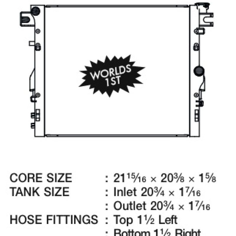 CSF 07-18 Jeep Wrangler (JK) Radiator-tuningsupply.com