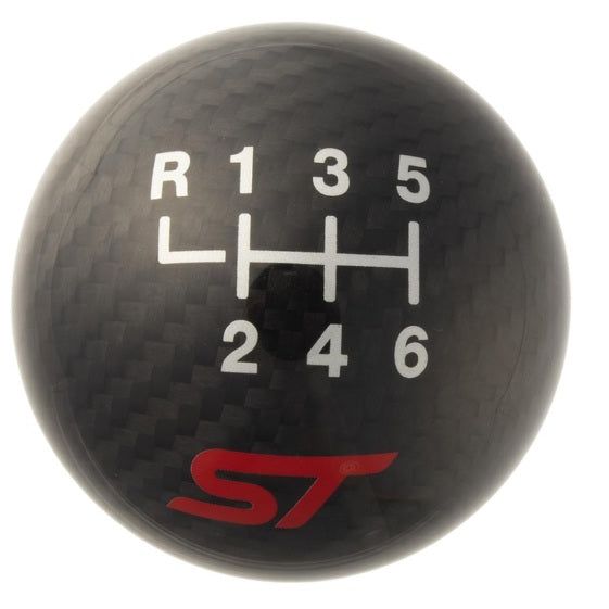 Ford Racing 13-17 Focus ST Black Carbon Fiber 6 Speed Shift Knob-tuningsupply.com