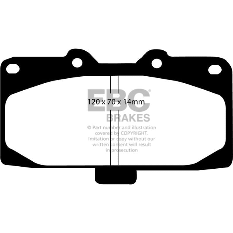 

EBC DP41200R - EBCDP41200R - EBC 89-95 Nissan Skyline (R32) 2.6 Twin Turbo GT-R Yellowstuff Front Brake Pads - Shipped in Europe - Tuningsupply.com
