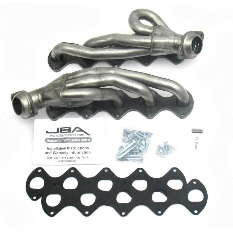 JBA 05-10 Ford F-Series 6.8L 3V V10 1-1/2in Primary Raw 409SS Cat4Ward Header-tuningsupply.com