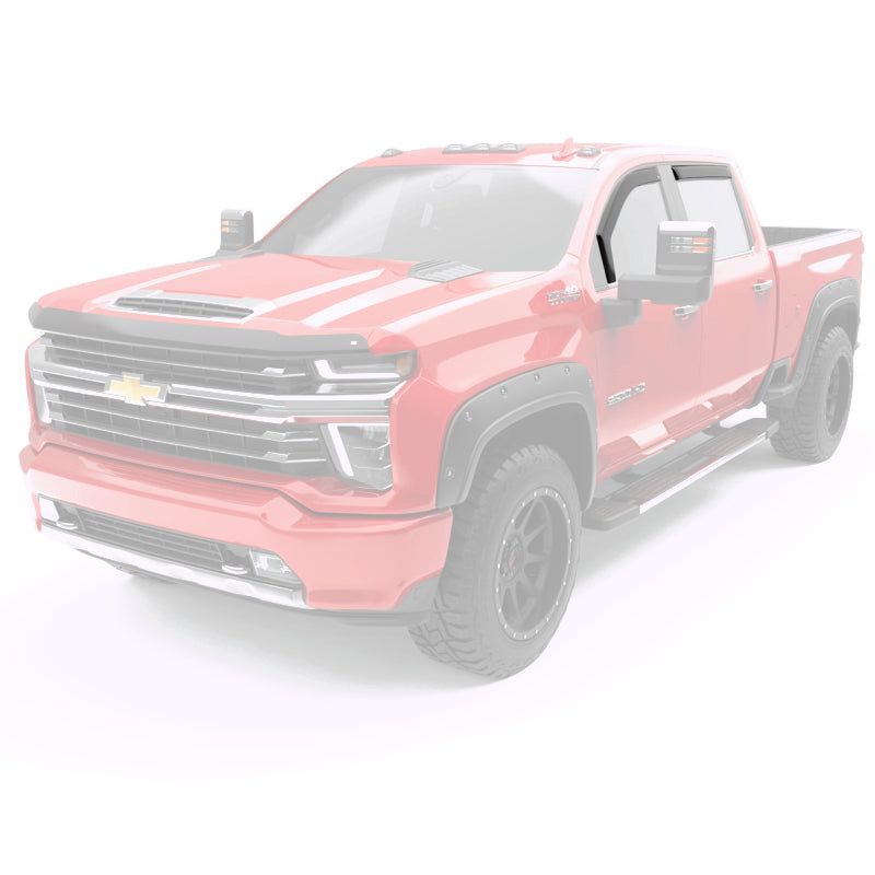 EGR 2019 Chevy 1500 Crew Cab In-Channel Window Visors - Dark Smoke-tuningsupply.com