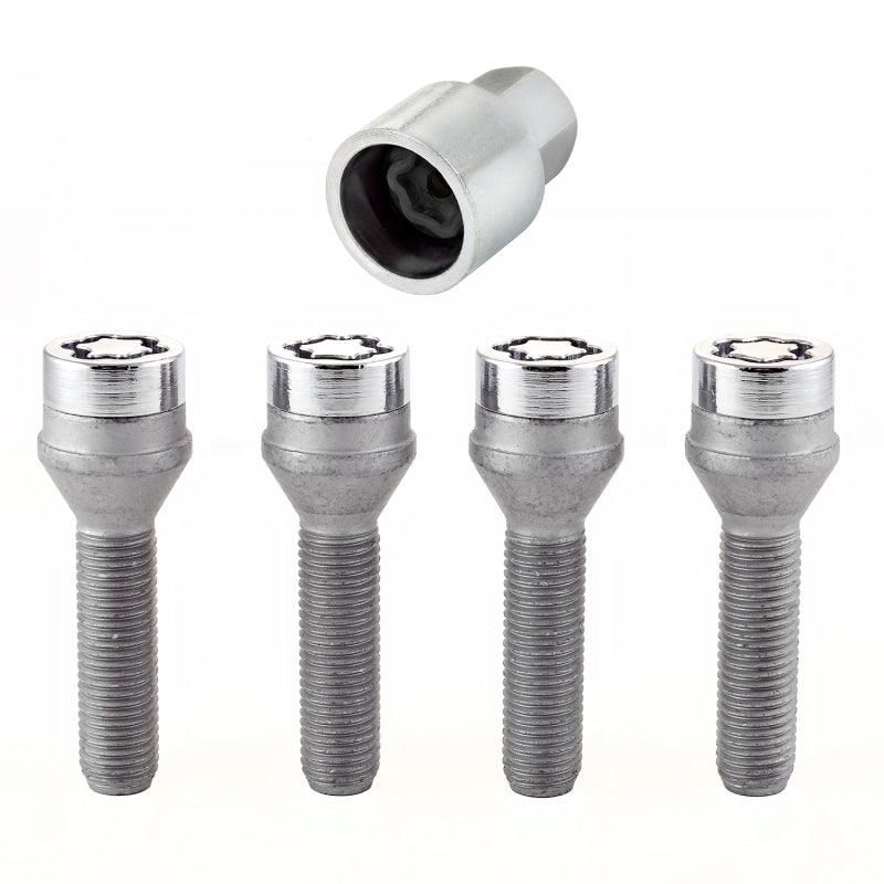 McGard Wheel Lock Bolt Set - 4pk. (Cone Seat) M12X1.5 / 17mm Hex / 40.5mm Shank Length - Chrome-tuningsupply.com