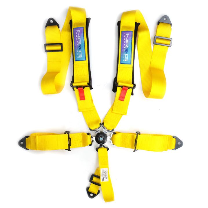 NRG 5PT 3in. Seat Belt Harness / Cam Lock - Yellow-tuningsupply.com