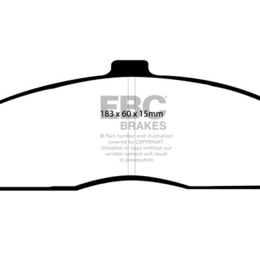 EBC 03-04 Cadillac XLR 4.6 Redstuff Front Brake Pads-tuningsupply.com