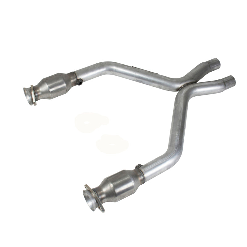 BBK 11-14 Mustang 3.7 V6 Short Mid X Pipe With Catalytic Converters 2-1/2 For BBK Long Tube Headers-tuningsupply.com