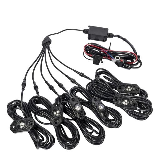 KC HiLiTES C-Series RGB LED Rock Light Kit (Incl. Wiring) - Set of 6-tuningsupply.com