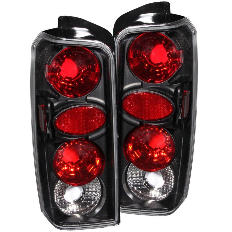 ANZO 1997-2001 Jeep Cherokee Taillights Black-tuningsupply.com