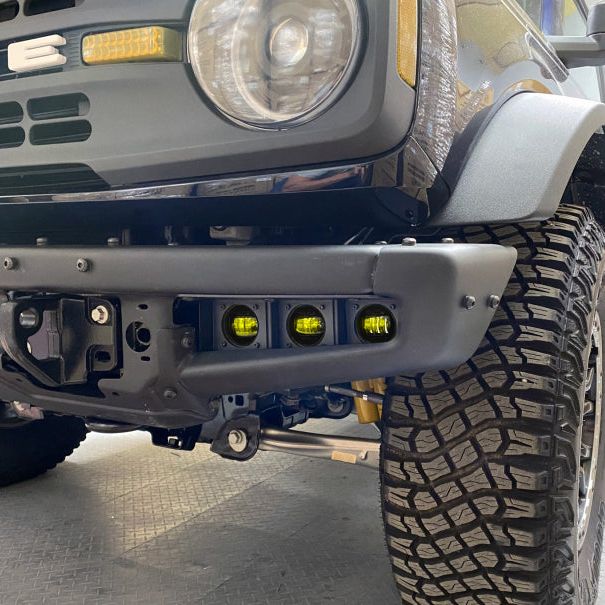 ORACLE Lighting 21-22 Ford Bronco Triple LED Fog Light Kit for Steel Bumper - Yellow SEE WARRANTY-tuningsupply.com