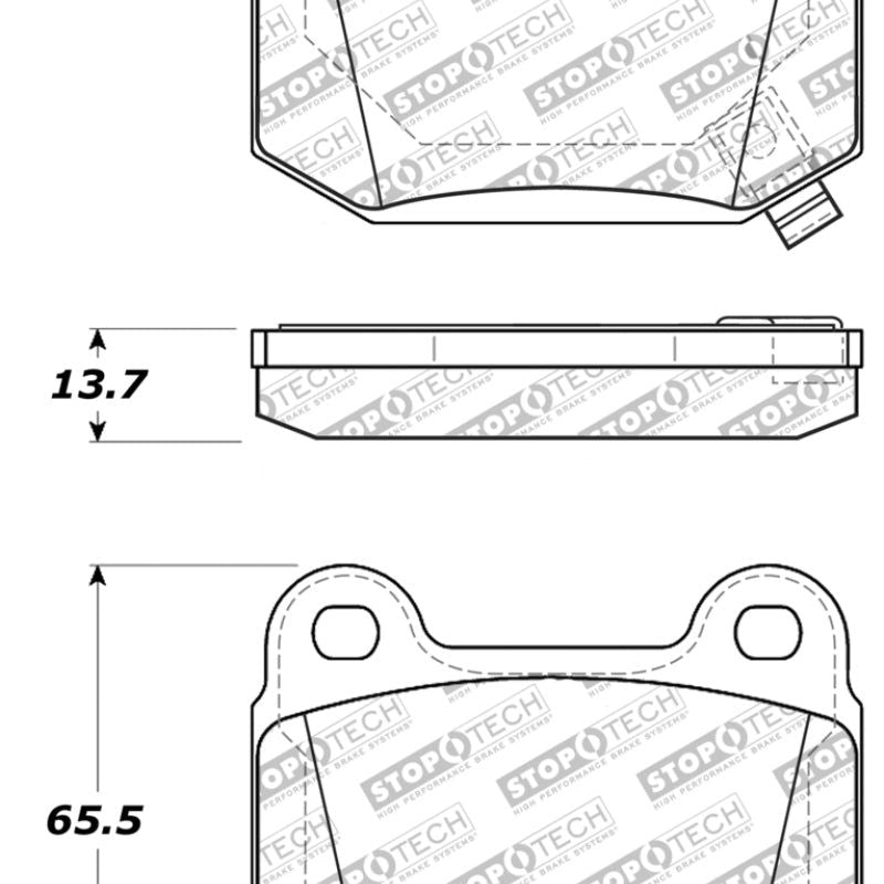 StopTech Performance ST-22 2-Piston Rear Caliper Brake Pads-Brake Pads - Performance-Stoptech-STO309.09610-SMINKpower Performance Parts