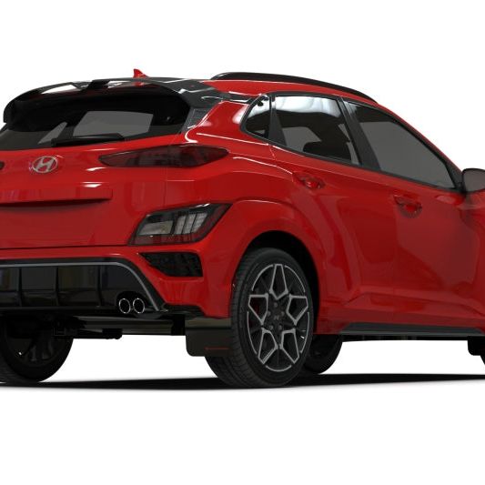 Rally Armor 2022 Hyundai Kona N Line Black UR Mud Flap w/ Red Logo - SMINKpower Performance Parts RALMF93-UR-BLK-RD Rally Armor