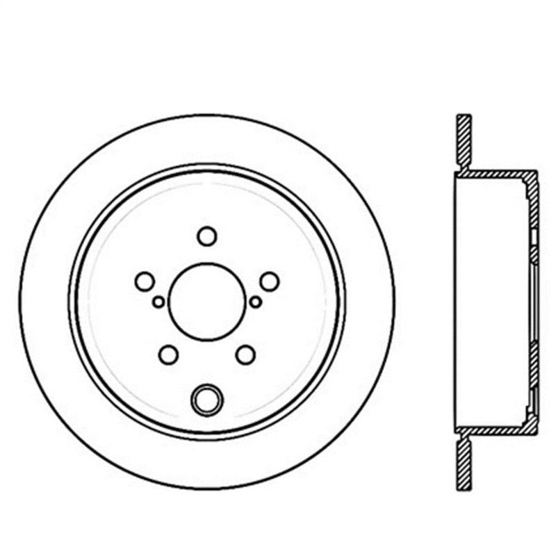 StopTech Power Slot 08-10 WRX Rear Right Slotted Rotor-Brake Rotors - Slotted-Stoptech-STO126.47029SR-SMINKpower Performance Parts