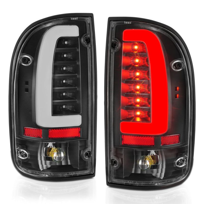 ANZO 95-00 Toyota Tacoma LED Taillights Black Housing Clear Lens (Pair)-tuningsupply.com