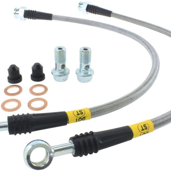 StopTech 2005 Chevrolet/GMC Silverado/Sierra 1500 Stainless Steel Rear Brake Lines-Brake Line Kits-Stoptech-STO950.66509-SMINKpower Performance Parts