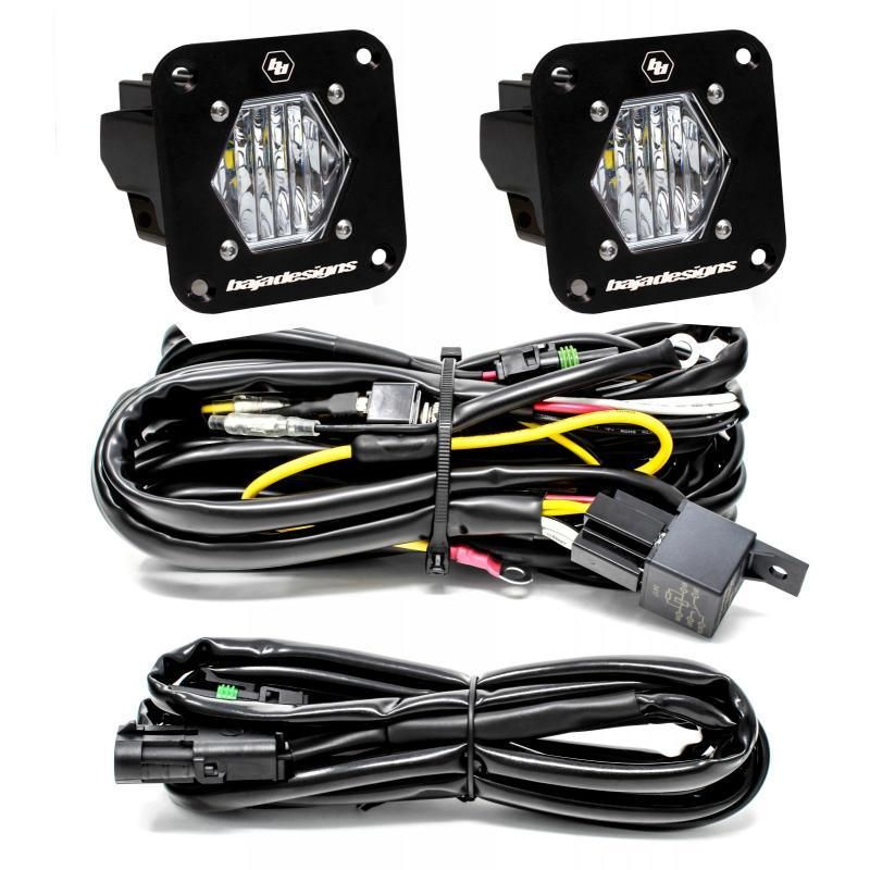 Baja Designs S1 Wide Cornering LED Light Backup Kit w/ Mounting Bracket Pair-tuningsupply.com