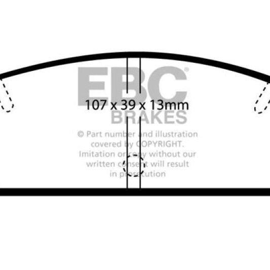 EBC 03-04 Mazda Protege 2.0 Turbo (Mazdaspeed) Yellowstuff Rear Brake Pads-tuningsupply.com